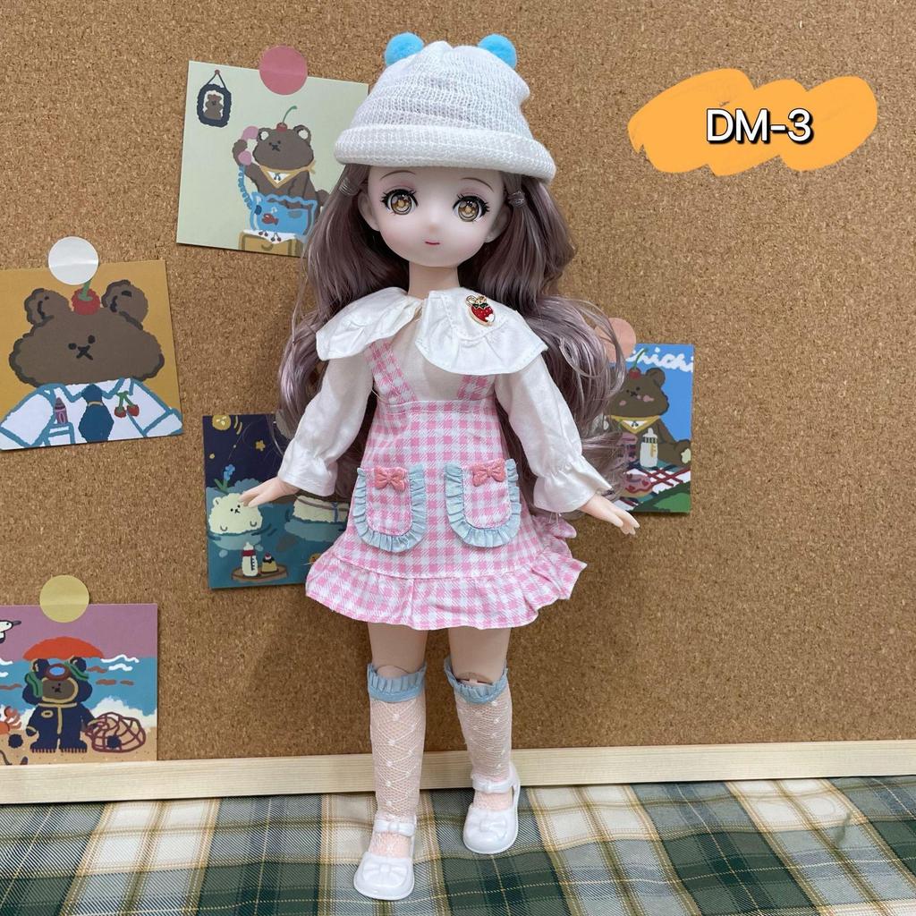 30CM Mini Movable 23Jointed Doll Girls Toy 3D Big Eyes BJD Princess Full Outfits Dresses Collection Childrens Doll Gift