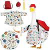 Back To School Porch Goose Outfits with Schoolbag Goose Clothes Cute Goose Costume for Indoor Outdoor Patio Yard Lawn Art Decor