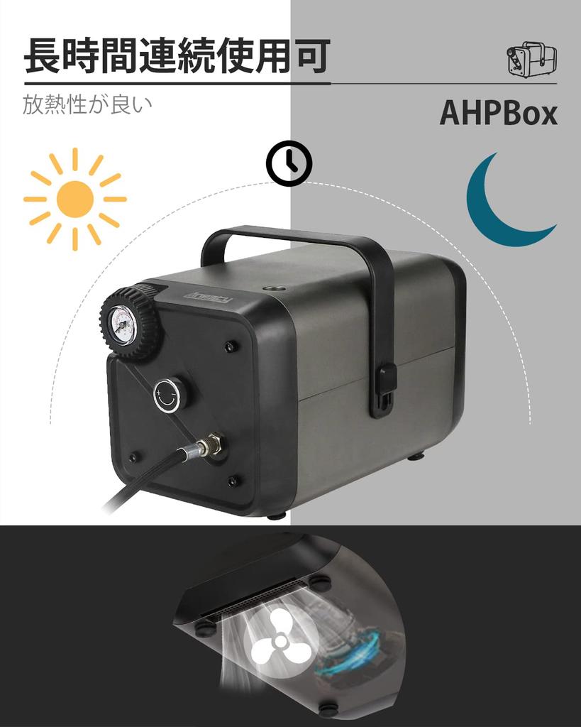 Anesty AHPBox 2in1 Airbrush Compressor Quick Color Change Compressor for Airbrush Can Connect 2 Airbrushes Nozzle Diameter Painting Tool 0.2/0.3/0.5mm