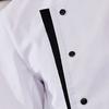 Kochuniform Schürze Set Stehkragen Kurzarm Atmungsaktive Küchenjacke mit Mehrzwecktaschen Design Patchwork Farbe Küchenpersonal