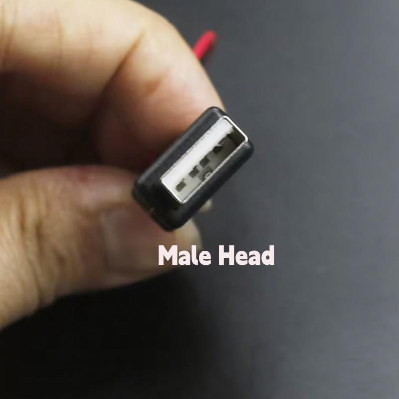 USB Male And Female Head to XH2.54-2P Terminal Wire 2-Core Power Socket DIY Accessories for PH2.0 Terminal Wire