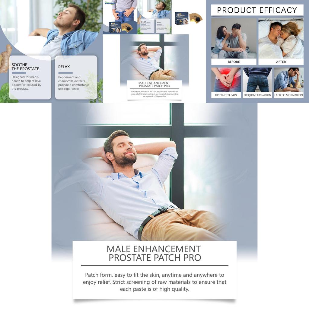 South Moon Mens Body Care Patches Soothe Prostate Discomfort Moisturizing
