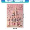 Pink Castles 3D Pearls Painting Set With Beads For Wall Art And Stress Relief