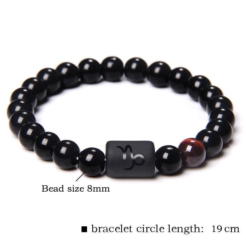 

Fashion Bracelet Natural Stone Bead Bracelet For Men One Size чорний