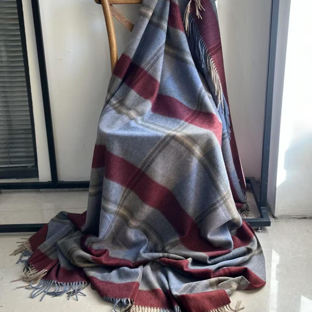 Gezellige Wol Ruit Sjaal