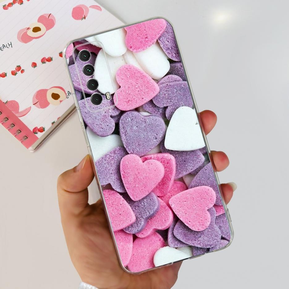 For Huawei P Smart 2021 Case PPA-LX1 PPA-LX2 New Fashion Painted Cover Soft TPU Phone Case For Huawei Y7a Psmart 2021 Coque Capa