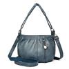 Damska torebka skórzana, miękka, duża pojemność, torba typu crossbody na ramię