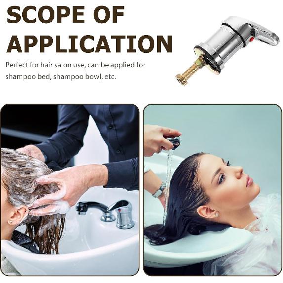 Hair Salon Faucet Mixing Valve Wash Hair Tap for Shampoo Bed and Bowl Easy Installation Material Water Control