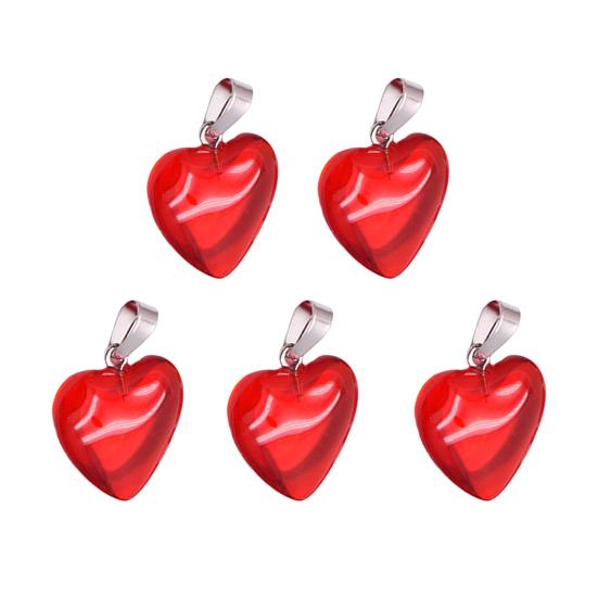 Heart Shape Pendant Necklace Charm 20mm Love Heart Shaped Pendant Jewelry Accessory for DIY Crafts Necklaces Bracelets Key Chains
