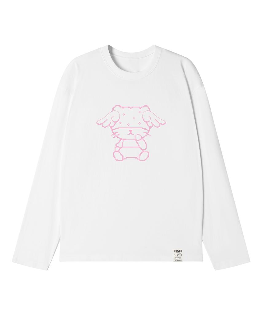 GRAVER [Unisex] Pixel G.O.C.A.T Long Sleeve T-Shirt_3Color