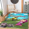 Masha Bear Personalized Name Floor Mat Suitable for Kitchen Balcony Living Rooms Dining Room Anti-slip Rug Anime Office Decor