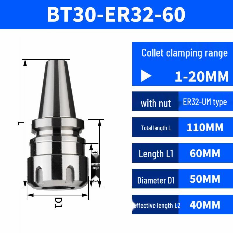 BT30 Serie CNC Werkzeughalter - Hohe Präzision ER11/16/20/25/32/40 für Bearbeitungszentren
