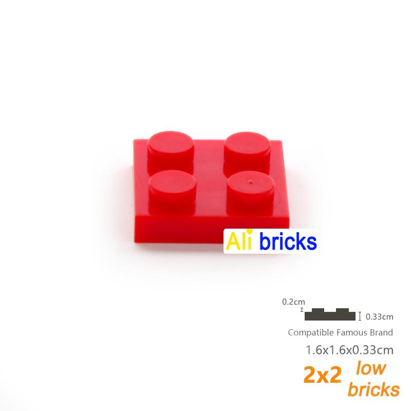 30pcs MOC Assemble Particles 3022 Thin Plate 2x2 Dots Building Blocks 2*2 Figures Bricks DIY Educational Creative Toy for Kids