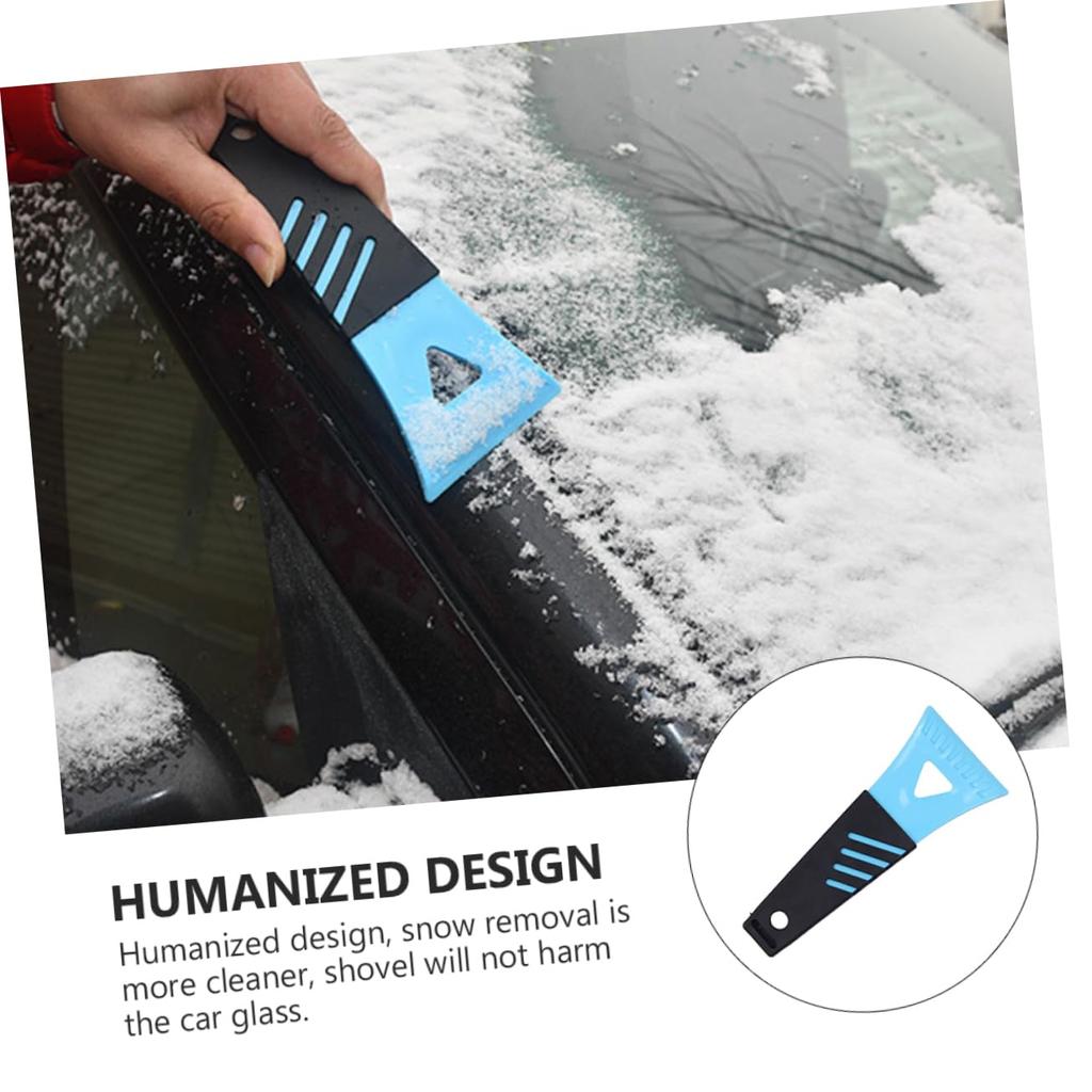 BELLIFFY 4 Stück Mini Plastik Spatel Auto Windschutzscheibe Schneefräse Schneeschaufel Werkzeug Auto Schnee