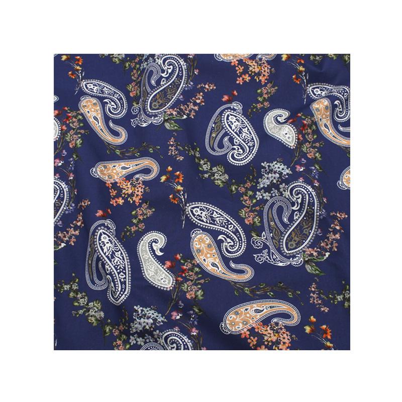 plin 100% Cotton Thin Fabric Paisley Flower Floral Cherry for DIY Summer Clothes Dress Shirt Blouse Quilt Craft