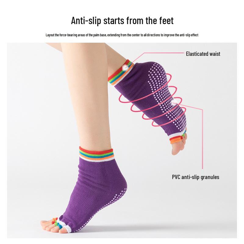 Women's Five-Finger Open-Toe Non-Slip Yoga Socks