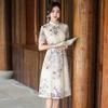 2023 Elegant Embroidered Cheongsam Dress for Women: New Style, Gentle & Youthful, Perfect for Mother's Wear