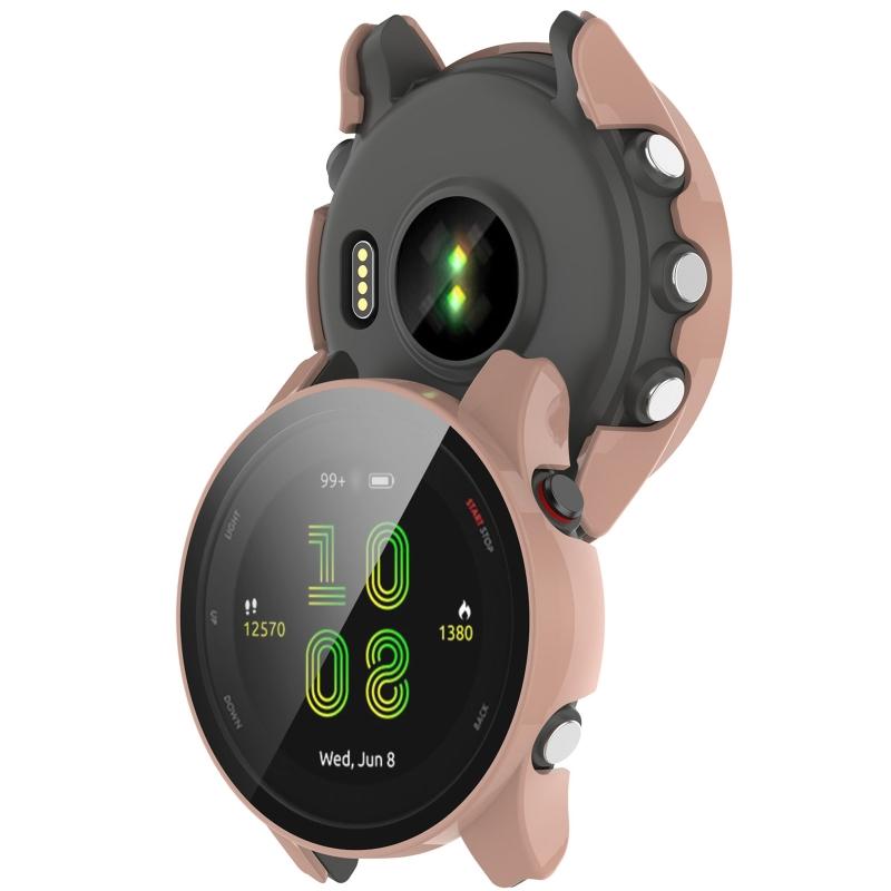 Screen Protector Housing Suitable for GarminForerunner 255 for Case Cover Full Coverage Sleeve Tempered Film One-piece F