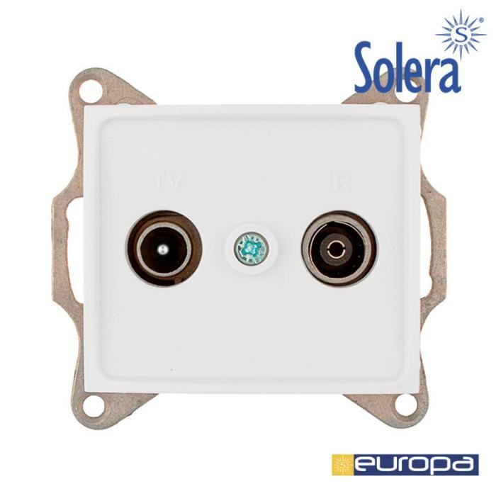 Prise de signal pour TV et Radio - Europa Solera - Blanc