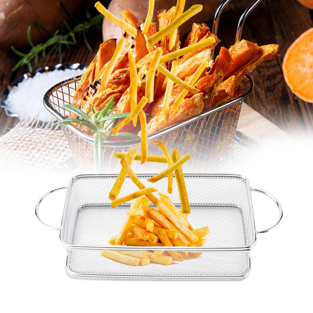 Edelstahl Frittierkorb Multifunktions-Netzfrittierkorb(27*12*6cm)