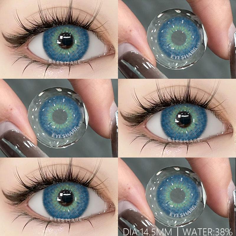 1 Pair New Colored Fashion Lenses Brown Eye Color Lenses Colored Pupils for Eyes Blue Lenses Yearly Gray Color Eye Lens