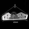 10 Pieces Stainless Steel Angle Code Corner Bracket Support for Cabinet Desk