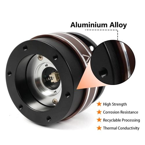 ZS Steering Wheel Hub Adapter, 6-Hole, 70mm, for Racing Simulator Games, M-OZA S-imagic M10 A/Mini European Trucks (Brown 2)