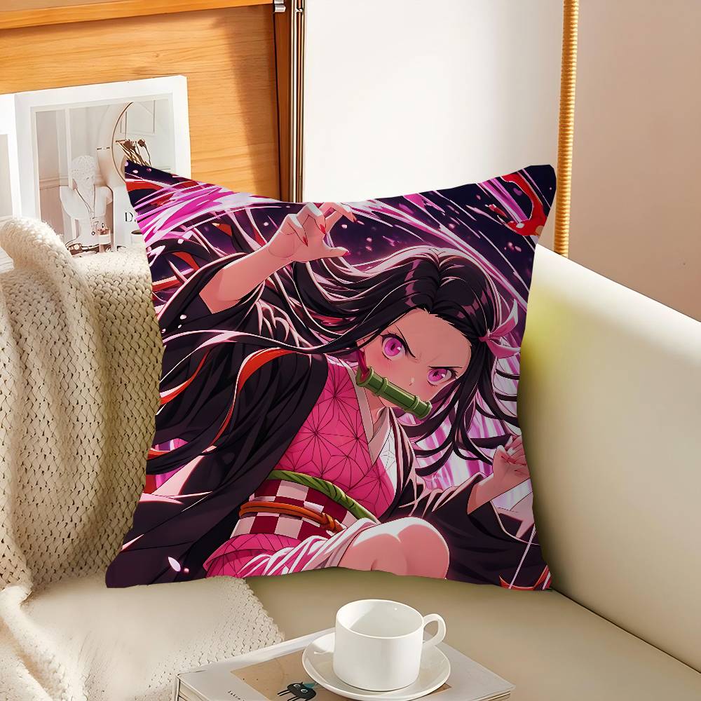 

Nezuko Kamado Pillow Gifts Home Office Furnishings Bedroom Sofa Car Cushion Cover Case 45x45cm 16x16Inch