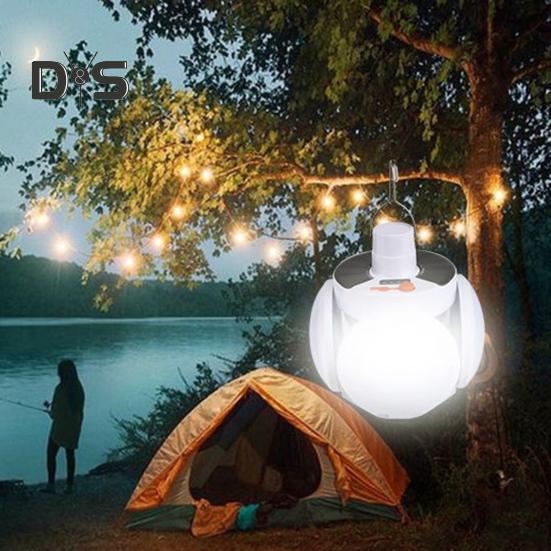 Faltbare Solarlampe mit Fernbedienung, 5 Modi, einstellbar, faltbare LED-Laterne mit Haken, wiederaufladbar über USB, wasserdicht, für Outdoor-Camping, zum Aufhängen, Solar