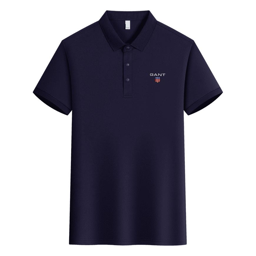 Gant 2025 Sommer Ny Brodert Business Casual Ensfarget Poloskjorte Par Poloskjorte
