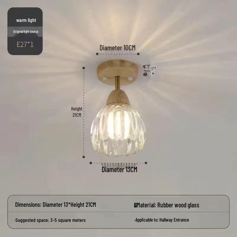 Nordic Glass Ceiling Pendant Lamp - Flower Bud Design for Cafes and Bars