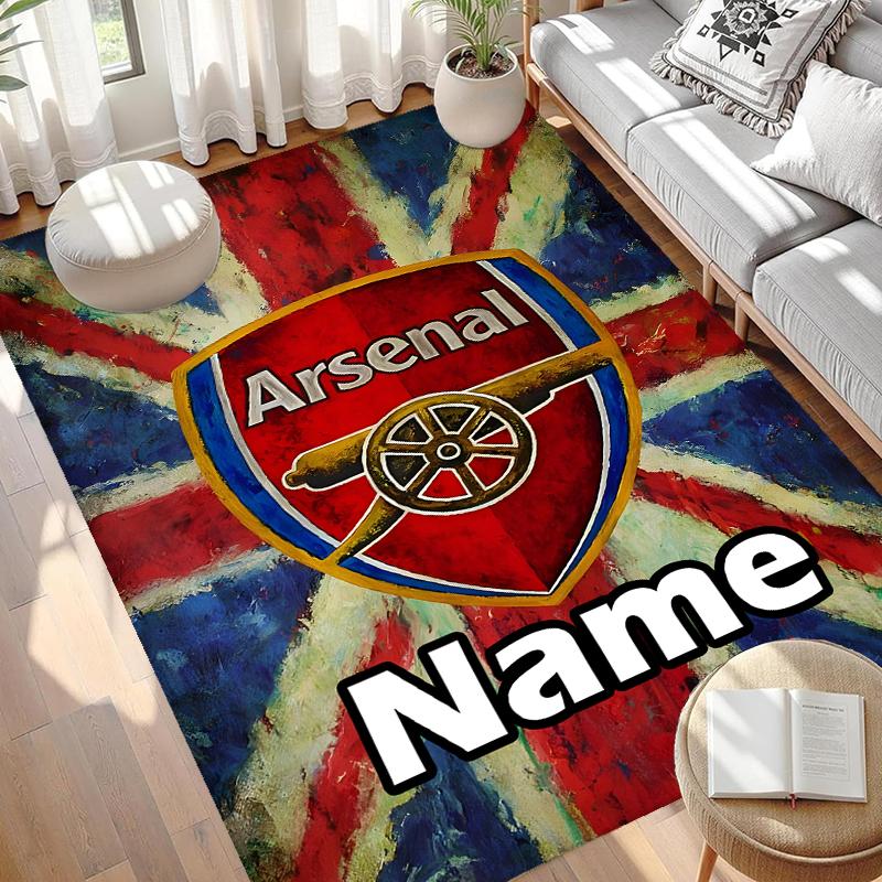 Custom Name Personalized Arsenal F.C Print Carpet, Versatile Home Decor Rug, for Playroom, Apartment, Balcony, Entryway, Hallway Gift