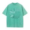 2026 Vintage Teal Sunflower Mental Health Slogan Graphic Black Acid Washed T Shirt Inspirational Strong Quote Oversized Unisex C