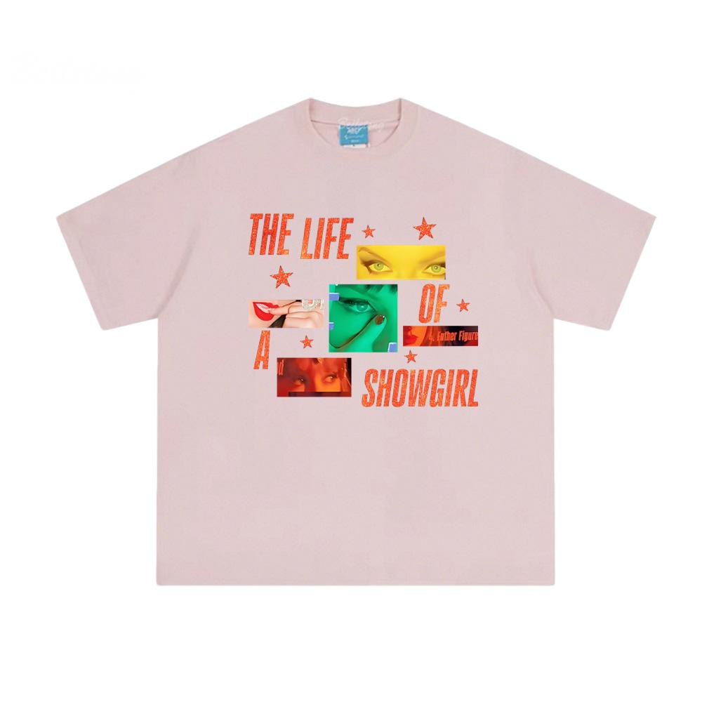 New Album The Life of A Showgirl T-Shirt 100% Cotton Fashion Tshirts High Quality Summer Casual T-shirt Swift Fans Peripheral