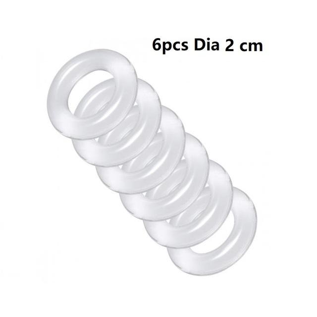 Male 6pcs 1 Set Silicone Penis Lock Cock Ring Bondage Erection Delay Ejaculation Reusable Enlargement Ball Stretcher Sex Toy Men