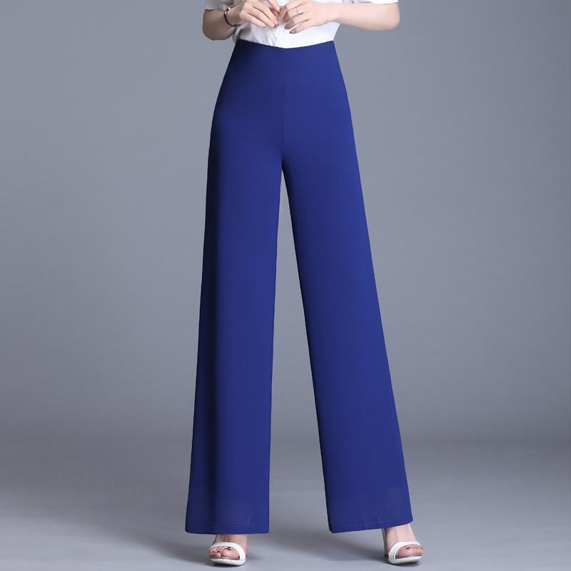 Double-layer Chiffon Wide-leg Pants, Women's Pants, High-waisted Swing-leg Pants, Split Skirt Pants, Dance Pants, Casual Pants, Long Pants