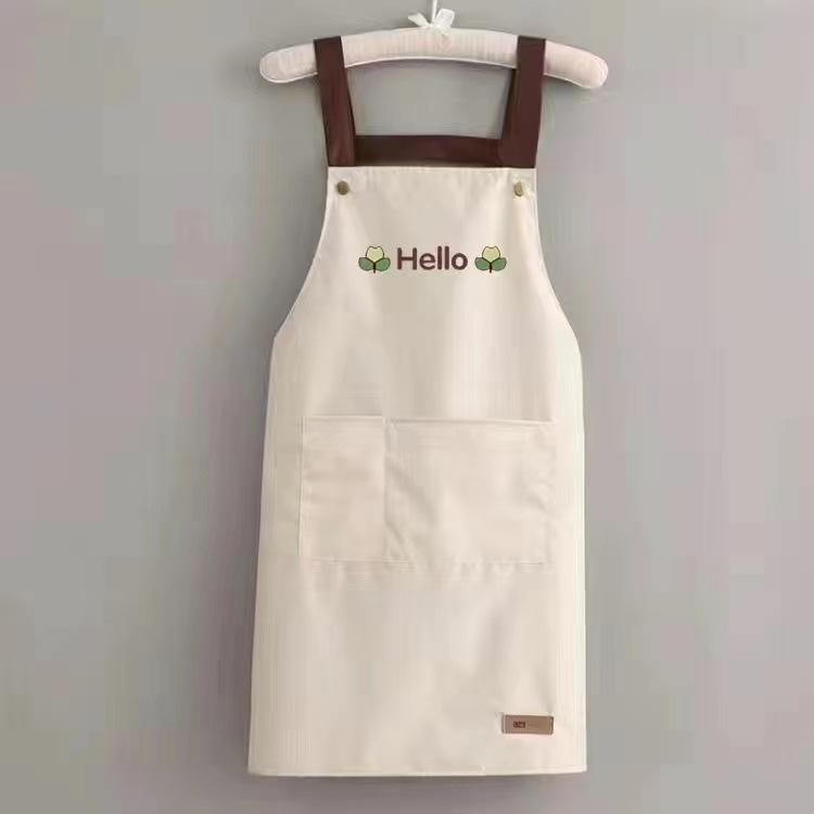 Waterproof Stain-Resistant Kitchen Apron with Simple Print