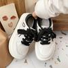 Nischen-Retro-Beige-Sneakers Damen Preppy-Stil Allround-Plateau-Plateauschuhe Lässige weiße Schuhe