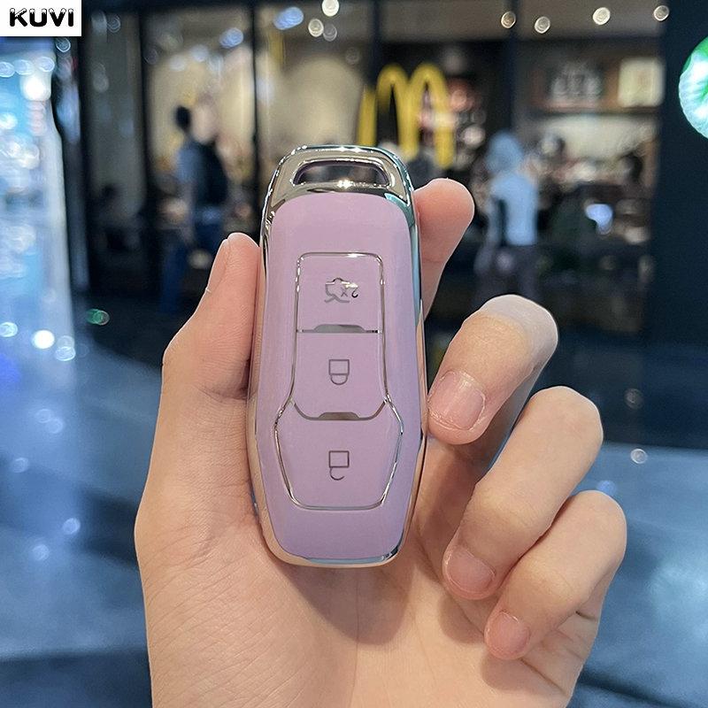 Tpu Car Key Cover Case For Ford Fusion Mondeo Mustang F-150 Explorer Edge      Styling Key Protection Keychain