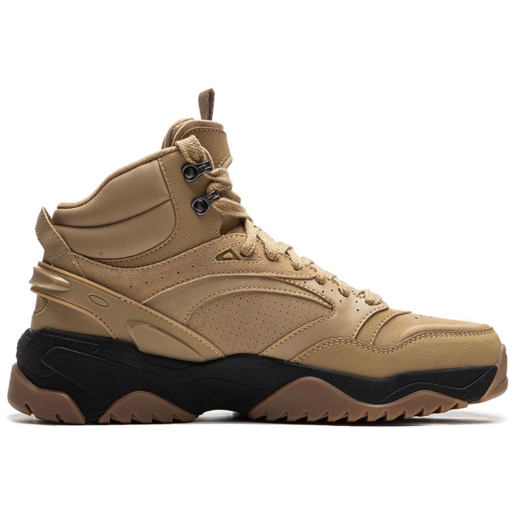 Li Ning Tianji 3.0 HI Slip Resistant Abrasion Resistant Mid top Skateboard Shoes Men's Brown AGCU433-2