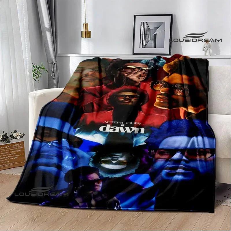 Singer The Weeknd Print Blankets Flange Warm Blanket Soft and Comfortable Home Travel Bed Blanket Picnic Blankets Birthday Gift