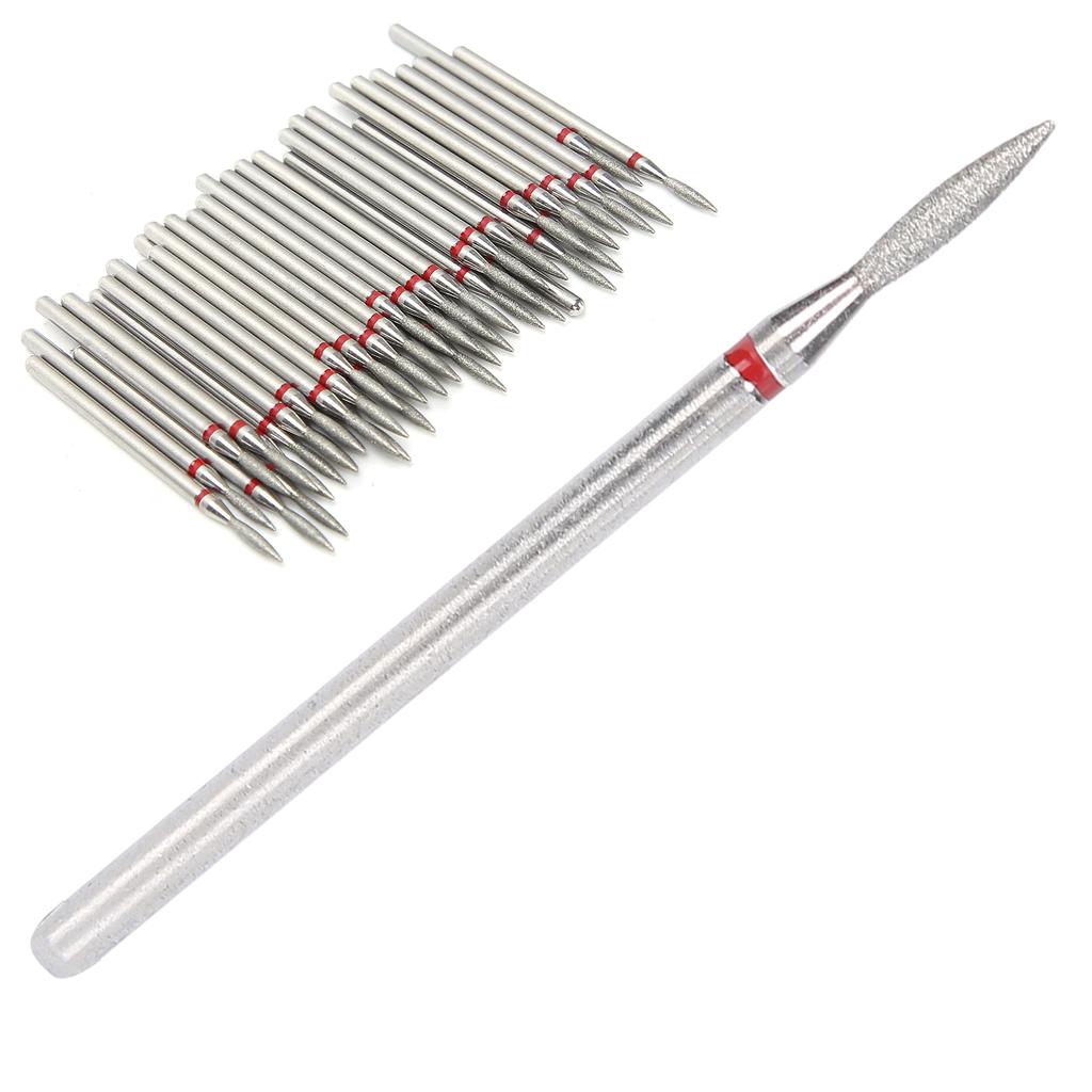 50pcs Professional Nail Polishing Grinding Head Nail Drill Bits Manicure Tool AccessoryF‑1.8mm 0.1in