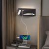 OEING Bedside Wall Lamp with USB and Wireless Charging