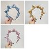 Korean version ins summer bow headband solid color sweet fabric headband wearing versatile hair accessories for women