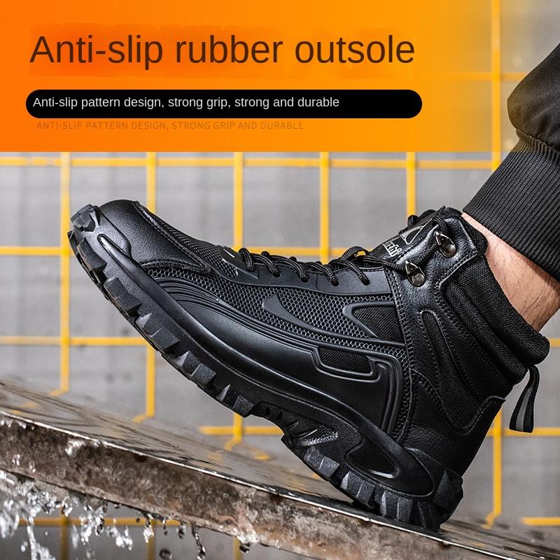 New Fashion 2024 Safety Work Boots For Men Shoes Sneakers Anti Puncture Indestructible Steel Toe Protections Mens Boots