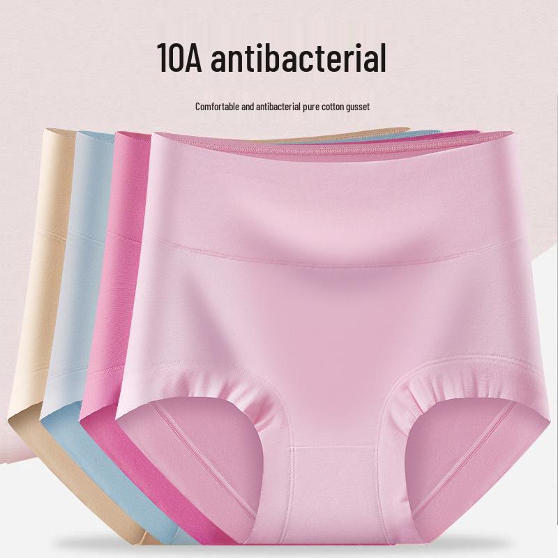 Modal Women's High Waist Tummy Control Plus Size Briefs with Antibacterial Crotch