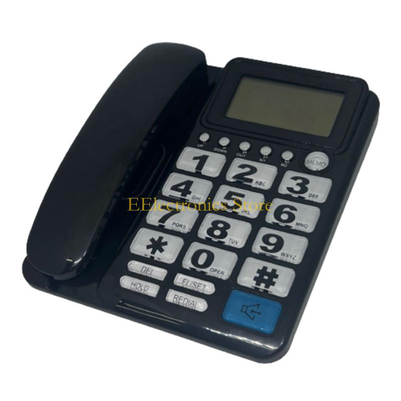 

B03C Corded Telephone Desk Landline Phone Desktop House Phone Seniors Caller Integrated Telephone for Home Office