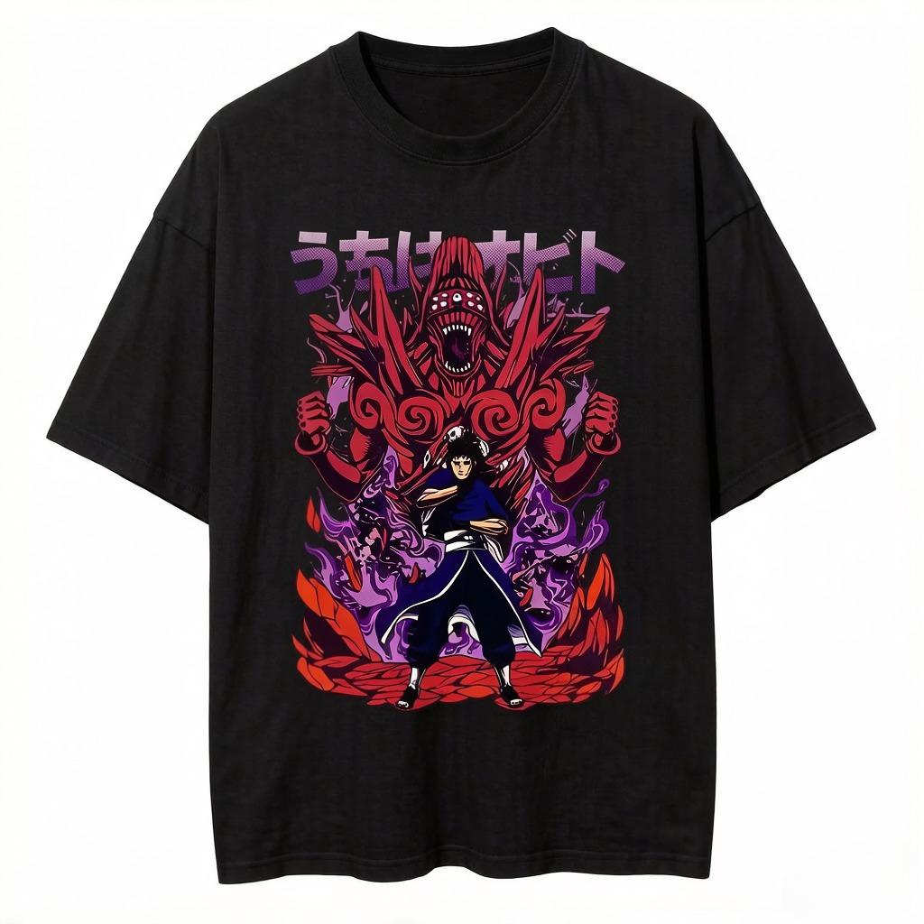 2026 Anime Naruto TShirt Unisexga Retro Washed Version Kakashi TShirt  Pain TShirt Lee Tobi Top Unisexs Pure Cotton