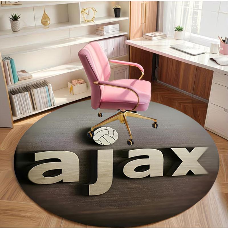 Ajax Print Runder Teppich, Waschbarer Bodenläufer, Für Eingangsbereich Studentenwohnheim Waschküche Büro Arbeitszimmer, Heimdekoration Geburtstags-Weihnachtsgeschenk