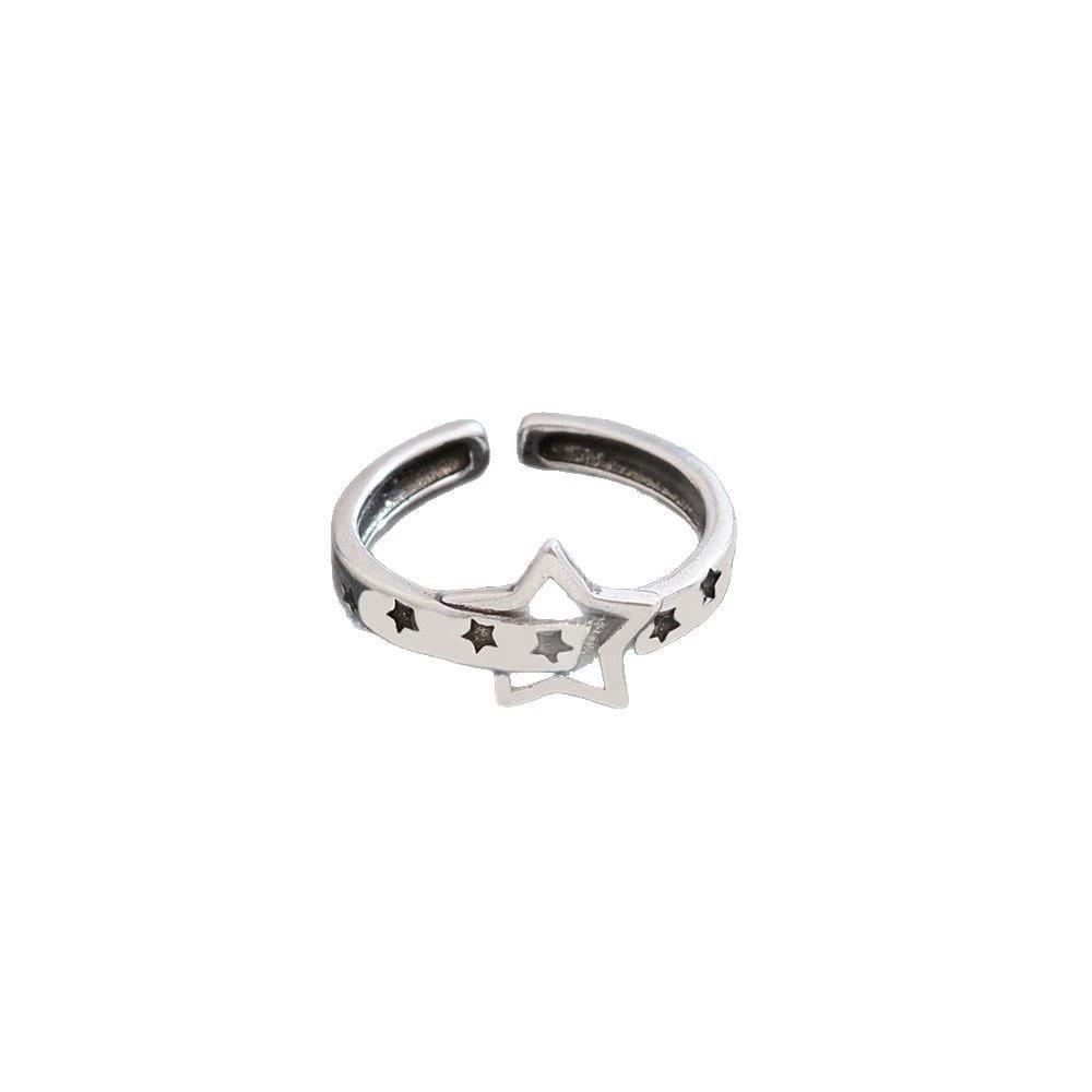 Minimalist Handmade Simple Retro Star Adjustable Open Rings For Women Fashion New Jewelry Gift Party Wholesale anillos